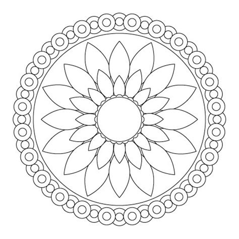 Simple Mandala Coloring Pages Download And Print For Free