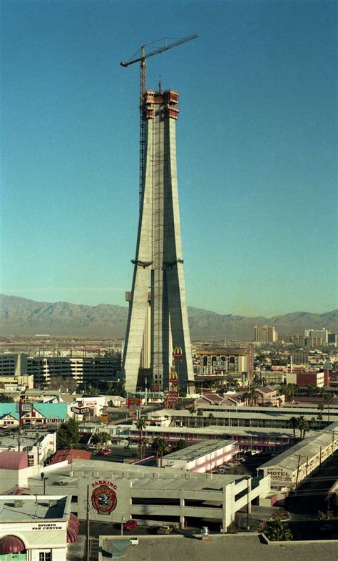 Las Vegas Stratosphere Under Construction 1994 Photographed By