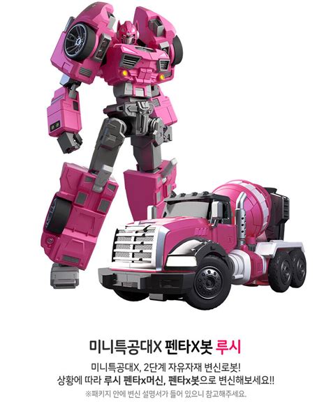 Miniforce Penta X Lucybot Lucy Bot Pink Transformer Robot Car Mixer