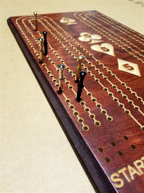 Large Peg Perfect Hand 29 Cribbage Board Or Customize It Etsy Canada