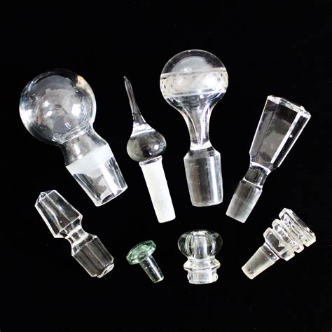 Vintage And Antique Glass Stoppers Bottles Decanters Carafe Perfume And Vine Bottles