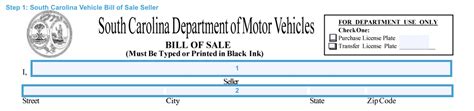 Free South Carolina Vehicle Bill Of Sale Form Pdf Formspal