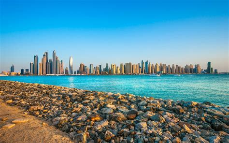 Download Wallpapers Dubai Skyline Skyscrapers Buildings