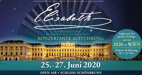 Hier bekommt man alle themen die wien interessiert auf einem kanal ELISABETH auch 2020 wieder als Konzert-Highlight in Schönbrunn