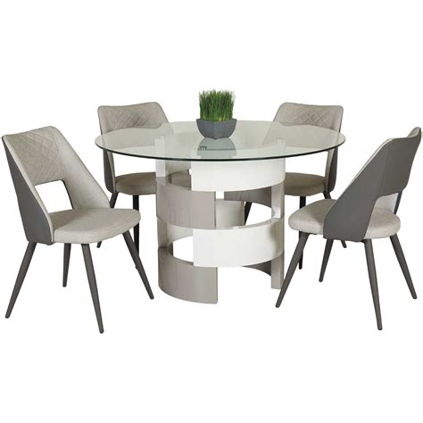 Jila 5 Piece Dining Set Dining Table In Kitchen Glass Top Dining