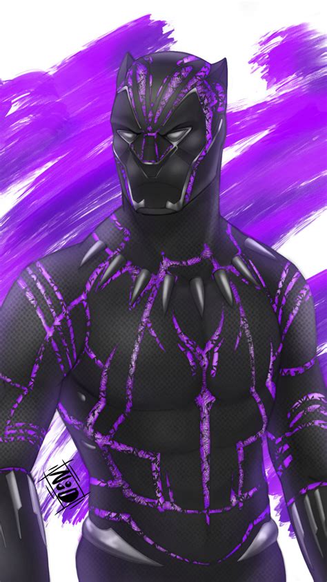Download Black Panther Superhero Fan Artwork 1080x1920 Wallpaper