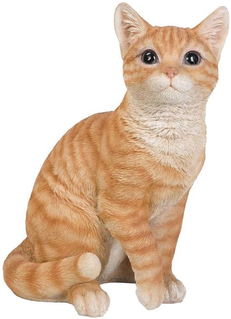 Pacific Tware Realistic Looking Orange Tabby Cat Kitten Collectible