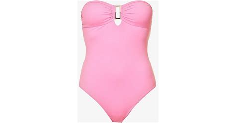 Melissa Odabash Como High Leg Swimsuit In Pink Lyst