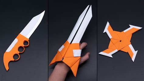 03 Easy Origami Paper Ninja Weapons Youtube