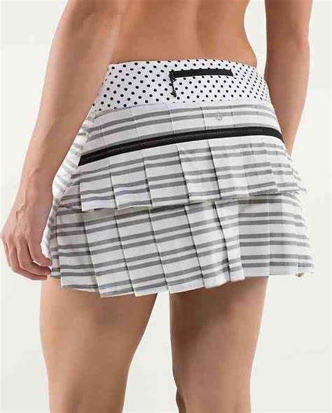 You cannot wear an itty bitty tennis skirt on the golf golf skirts/skorts are longer, and seem to be much slimmer. Lululemon Pace Setter Skirt in Twin Stripe | Lululemon ...