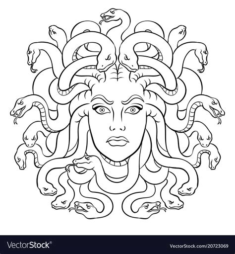 Mythology Medusa Coloring Page