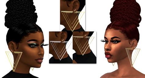 Alicia Hair All Ages Stud Earrings Sims 4 Black Hair Sims 4 Cc Finds