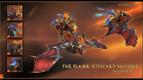 Dota 2 Batrider Flamestitched Suitings Set Preview Youtube