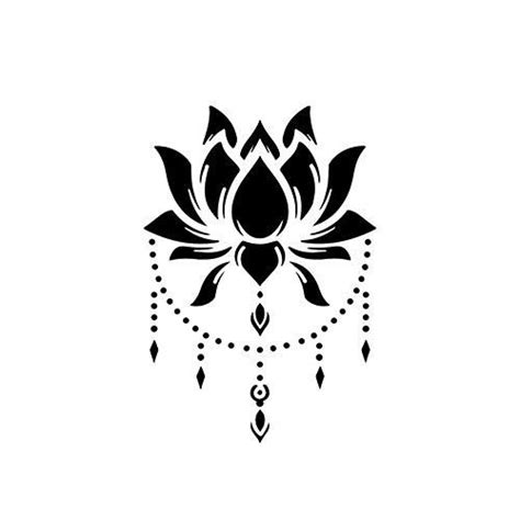 Wall Stickers Vinyl Decal Lotus Flower Buddhism Symbol Of Purity