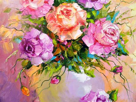 Bouquet Of Roses Painting By Olha Darchuk Jose Art Gallery