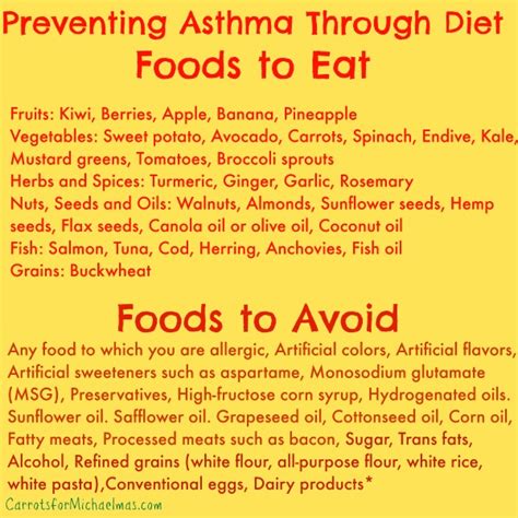 Everyone's body produces free radicals but if you have asthma, your body is producing more. Preventing Asthma Through Diet: What to Eat and What to ...
