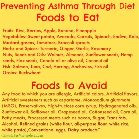 Everyone's body produces free radicals but if you have asthma, your body is producing more. Preventing Asthma Through Diet: What to Eat and What to ...