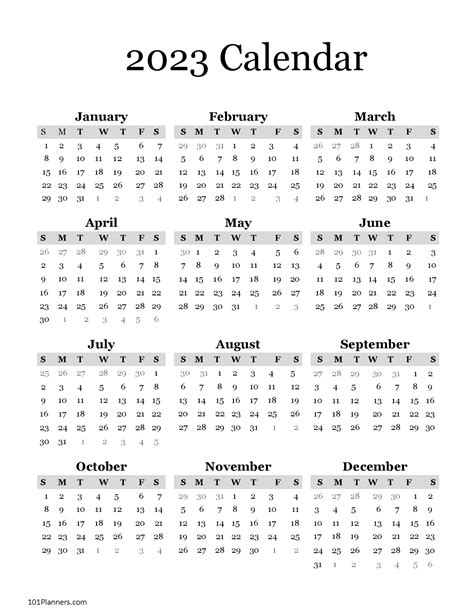 2023 Calendar Printable Word Printable Calendar 2023
