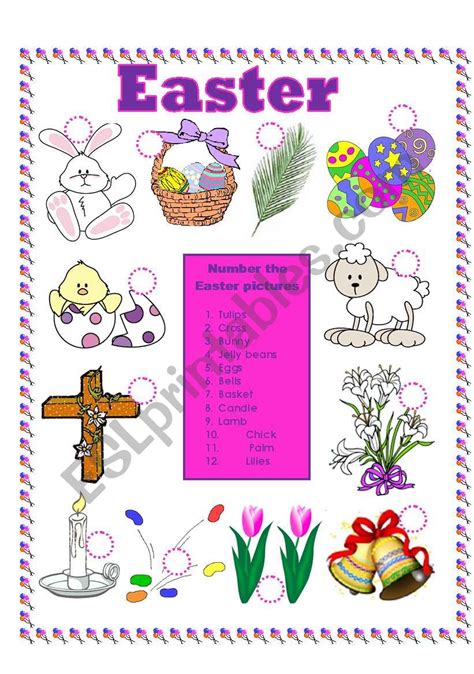 Easter Esl Worksheet By Lupiscasu