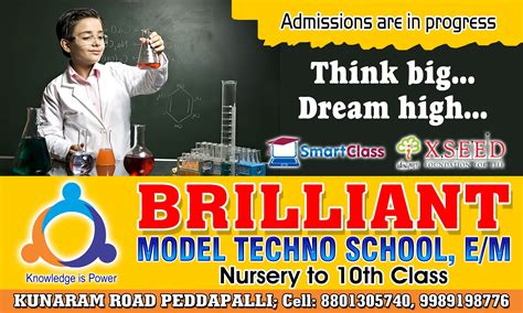 Crescent And Brilliant School Banners Srihitha Ads