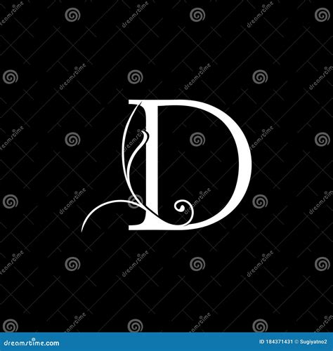 Minimalist Initial D Letter Luxury Logo Design Vector Decoration