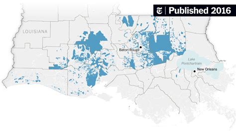 Mapping The Extent Of Louisianas Floods The New York Times