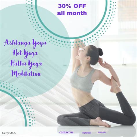 yoga advertisement template design template social media poster fitness flyer