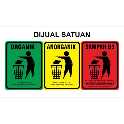 Jual Stiker Vinyl Sampah Organik Anorganik B Dijual Satuan