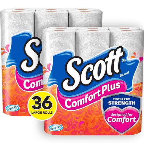Scott Comfortplus Toilet Paper Large Roll 18 Rolls Pack Of 2 36