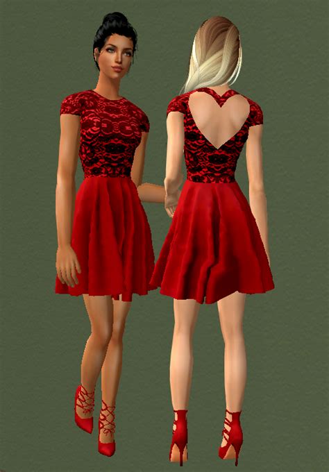 Rafaela Sims Heart Dress The Sims 2
