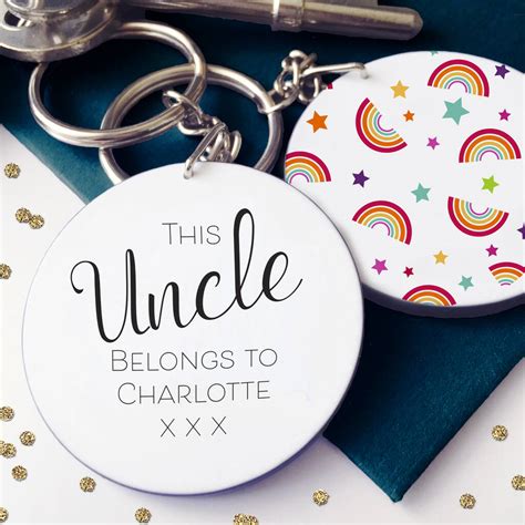 This Uncle Belongs To Personalised Keyring By Chips And Sprinkles