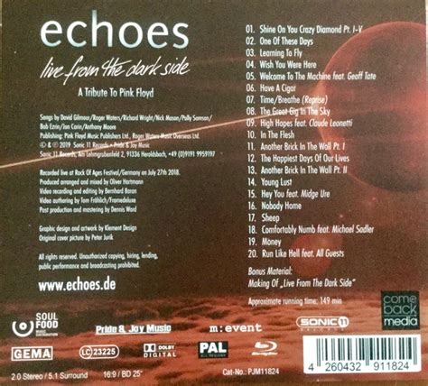 Echoes Blu Ray Live From The Dark Side Blu Ray Musicrecords