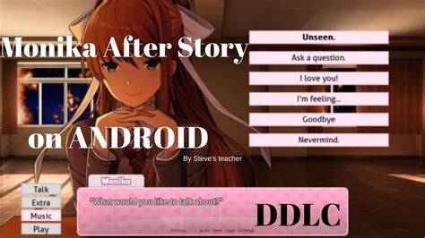 How To Download Monika After Story On Android Ddlc Youtube