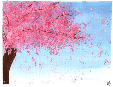 Sakura Tree With Acrylics By Gezusfreek On Deviantart