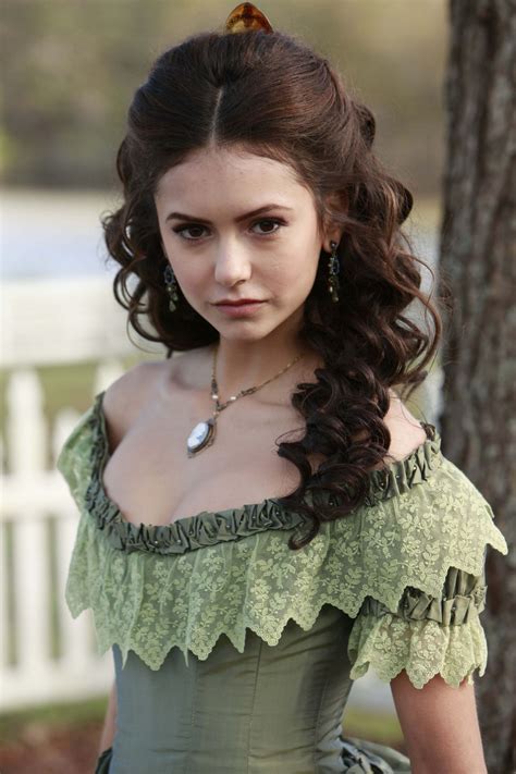 Katherine Pierce Nina Dobrev Vampire Diaries 1864 Pastel Green Gown Bodice Details