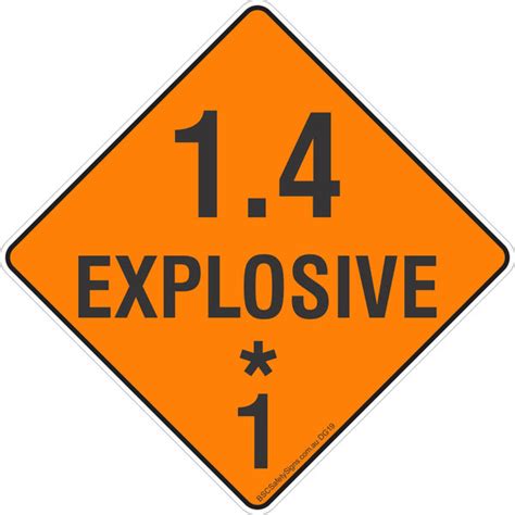 14 Explosive 1 Safety Signs Stickers And Placards Bsc Safety Signs