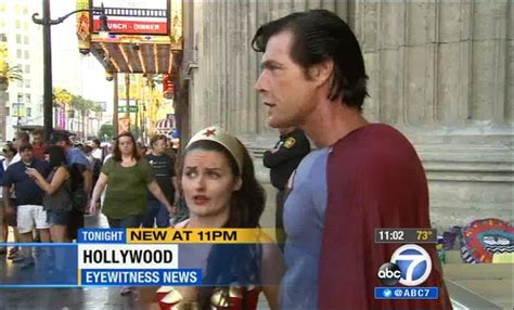 Superman Saves Wonder Woman From Hollywood Blvd Attack