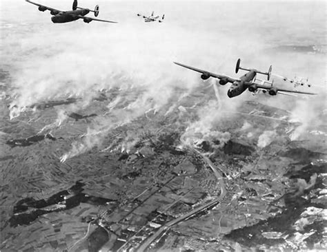 B 24 Liberators Of The 460th Bomb Group 15th Af Over Salzburg Austria