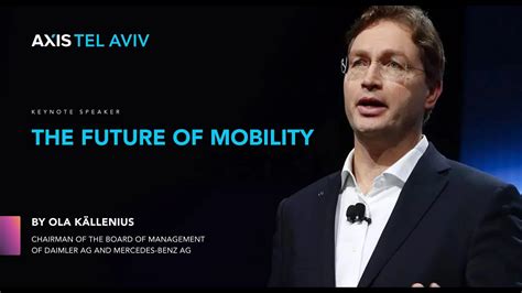 The Future Of Mobility By Ola K Llenius Ceo Of Daimler And Mercedes