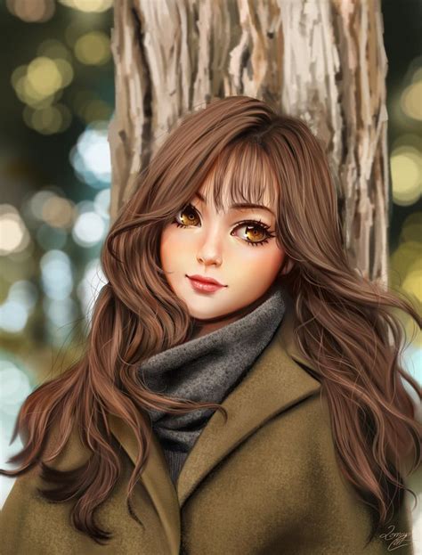 Korean Girl By Yellowlemoncat Digital Art Girl Anime Art Girl Cute