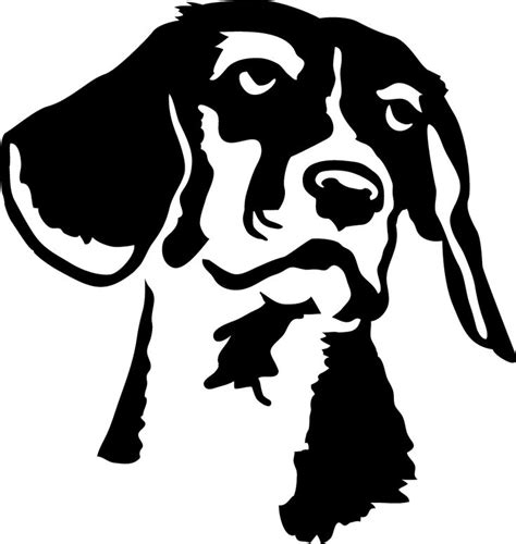Beagle Portrait Wall Decal Portrait Wall Dog Drawing Animal Silhouettes