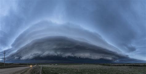 Beautiful Stacked Shelf Cloud Rolling Over The Kansas Plains On Friday