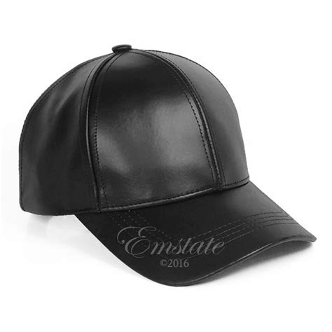Genuine Cowhide Leather Baseball Cap Adjustable Many Colors Etsy In