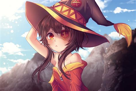 Megumin Konosuba Lovely Cute Anime Girl Fan Art Kb656