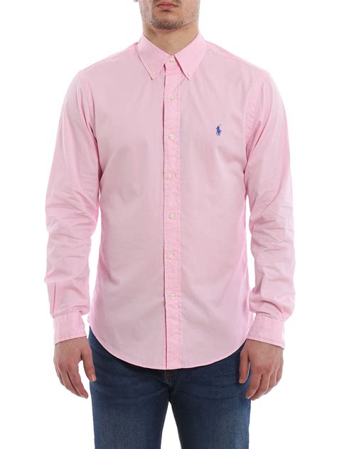 Shirts Polo Ralph Lauren Pink Cotton Shirt 710741788001
