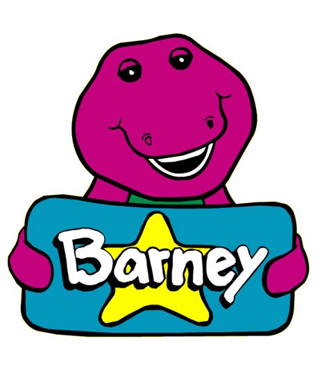 Image Barney Holding A Blue Square With A Yellow Starpng Pbs Kids