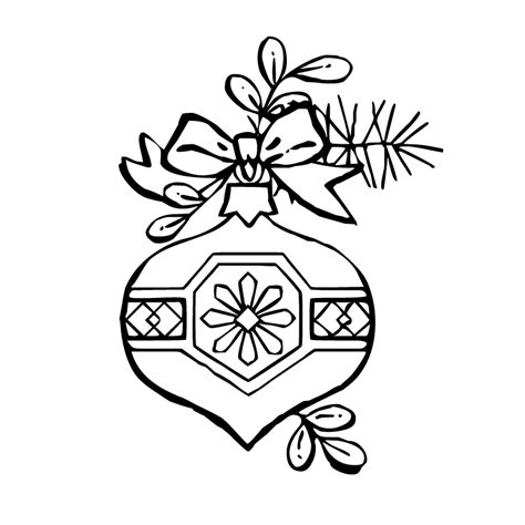 Christmas Ornaments Clipart Black And White 20 Free Cliparts Download