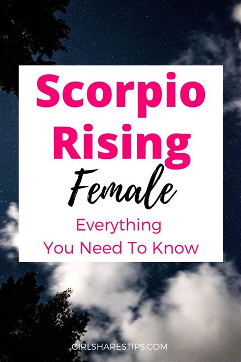 Scorpio Rising Female Scorpio Ascendant Woman Personality Traits