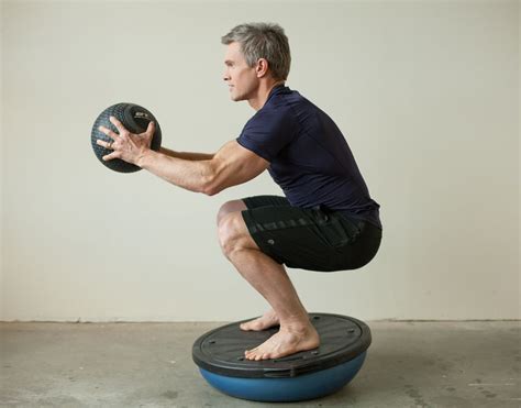 Medicine Ball Squats On The Bosu Or Kettle Bell Squats 12k X 23