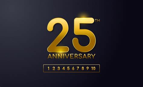 Premium Vector Happy 25th Anniversary Background Template With Black
